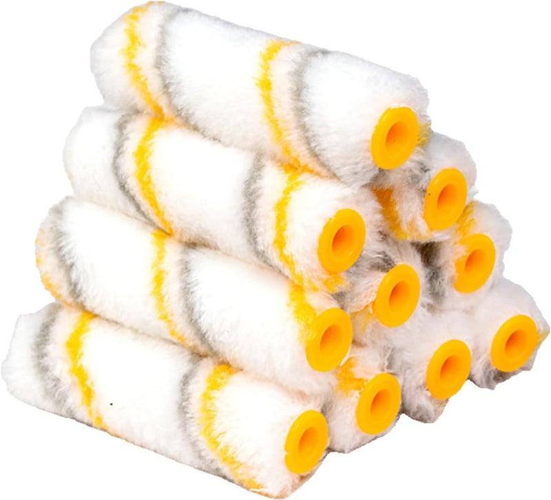 KingOrigin King Origin 10-Pack Paint Roller 4 Inch, 1/2" Nap, Small Paint Roller Covers, Lint Free Paint Roller Refills for Walls, Trim, and Home Painting Projects - Image 1