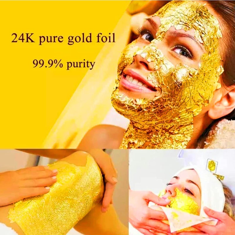 GSWC Golden Star waraq Company Gold Leaf 24K Gold Foil Sheets Size 50 mm x 75 mm Pack of 50New - Image 4