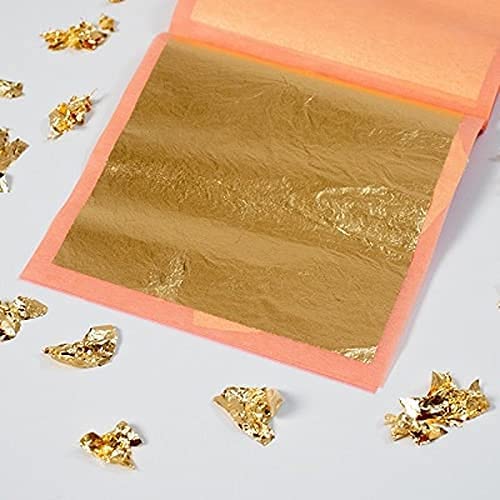 GSWC Golden Star waraq Company Gold Leaf 24K Gold Foil Sheets Size 50 mm x 75 mm Pack of 50New - Image 3