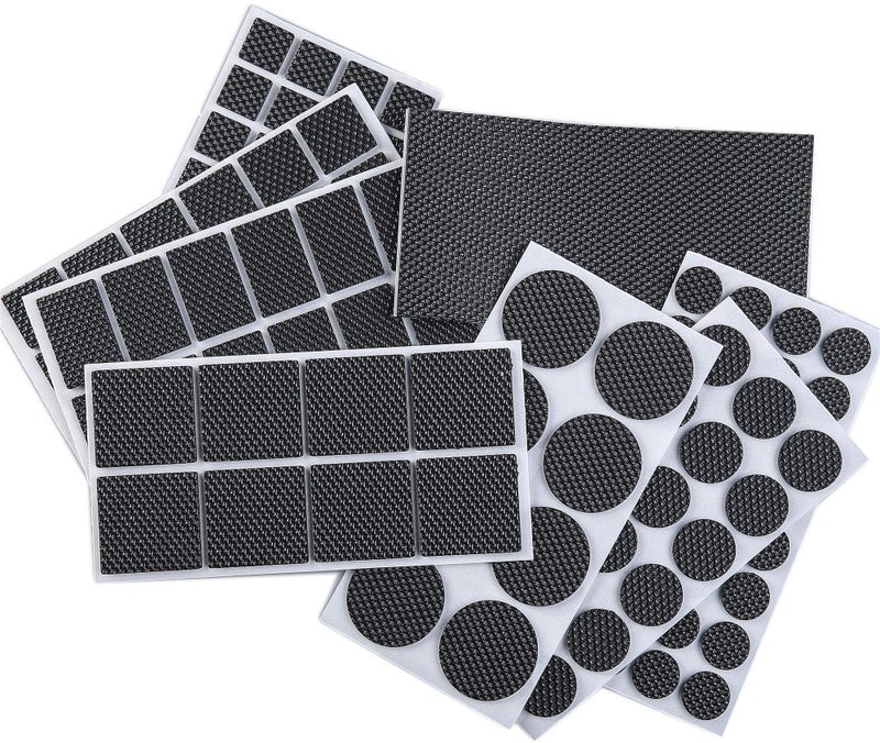 Furnigear 129 Pieces Furniture Pads Heavy Duty Adhesive Furniture Pads -Furnigear Best Chair Leg Pads Assorted Sizes Protect Your Hardwood & Laminate Flooring Black - Image 1