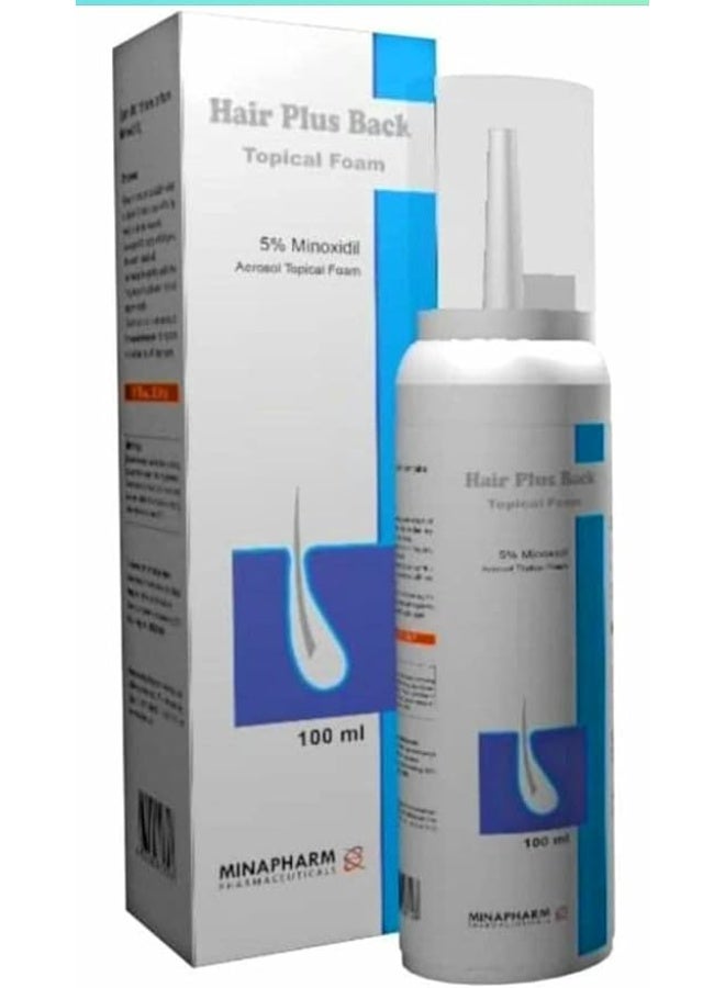 Hair Plus Back Topical Foam 5% Minoxidil 100 Ml - Image 1
