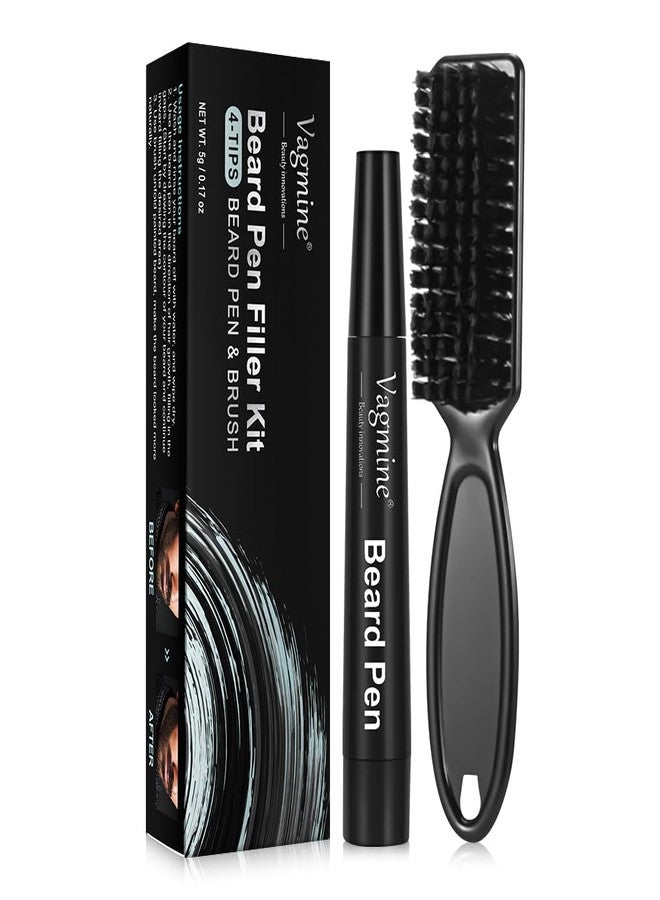 Vagmine waterproof Eyebrow and beard pen with Brush 5g (Black) - Image 1