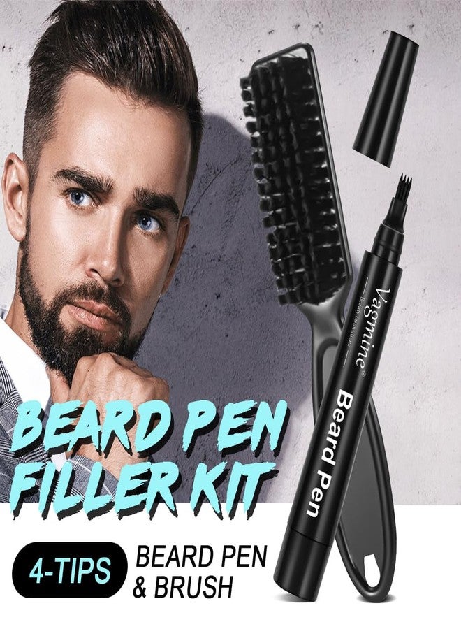 Vagmine waterproof Eyebrow and beard pen with Brush 5g (Black) - Image 2
