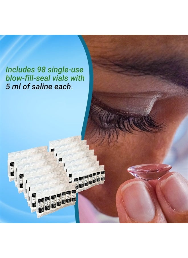 Menicon Menicon LacriPure Saline Contact Lens Solution, For Lens Rinse & Insertion, 98 Vials, 5ml  - Image 4