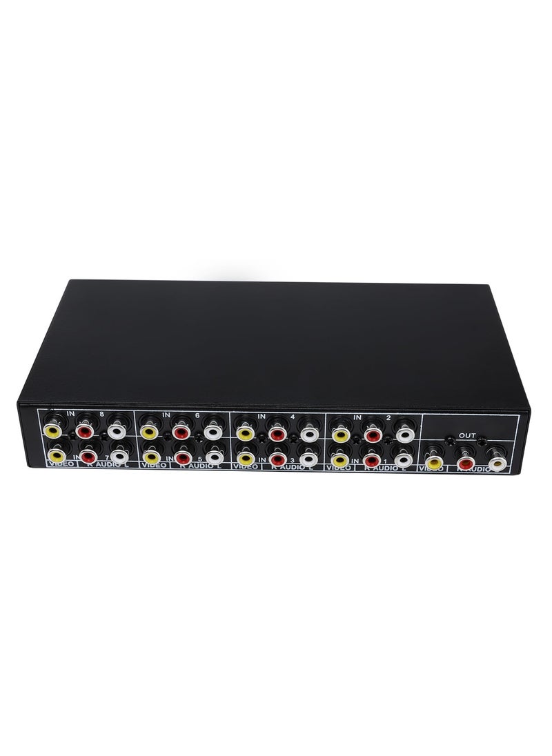 Chunghop CHUNGHOP 8 Ports Composite 3 RCA Video Audio AV Switcher Box, 8 Way Selector Switch, 8 in 1 Out 8x1 for HDTV LCD DVD Game Consoles  - Image 3