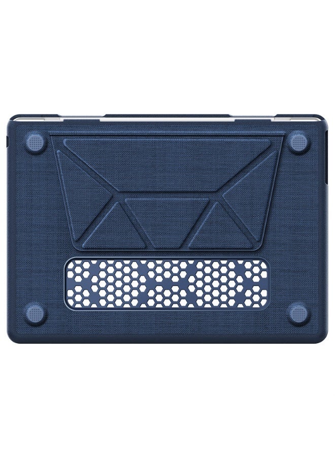 Case Compatible with MacBook Pro 16 Inch Cover 2025 2024 2023 2022 2021 M4 M3 M2 M1 A3403 A3186 A2991 A2780 A2485, Mesh Fabric Coated Hard Case with Fold Bracket - Image 2
