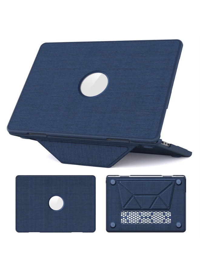 Case Compatible with MacBook Pro 16 Inch Cover 2025 2024 2023 2022 2021 M4 M3 M2 M1 A3403 A3186 A2991 A2780 A2485, Mesh Fabric Coated Hard Case with Fold Bracket - Image 1