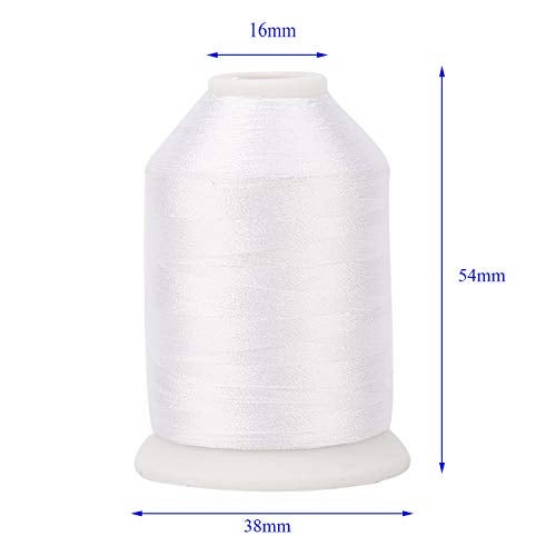 Simthread 4 White 2 Black 60WT Sewing Bobbin Fill Machine Embroidery Thread - 1500 Meters Spool Each… - Image 5