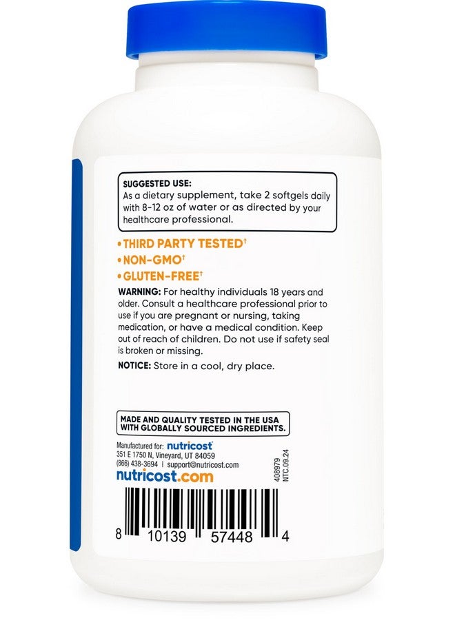 Nutricost حمض الكابريليك من نوتريكوست 1200 ملغ، 120 كبسولة لينة - Image 4