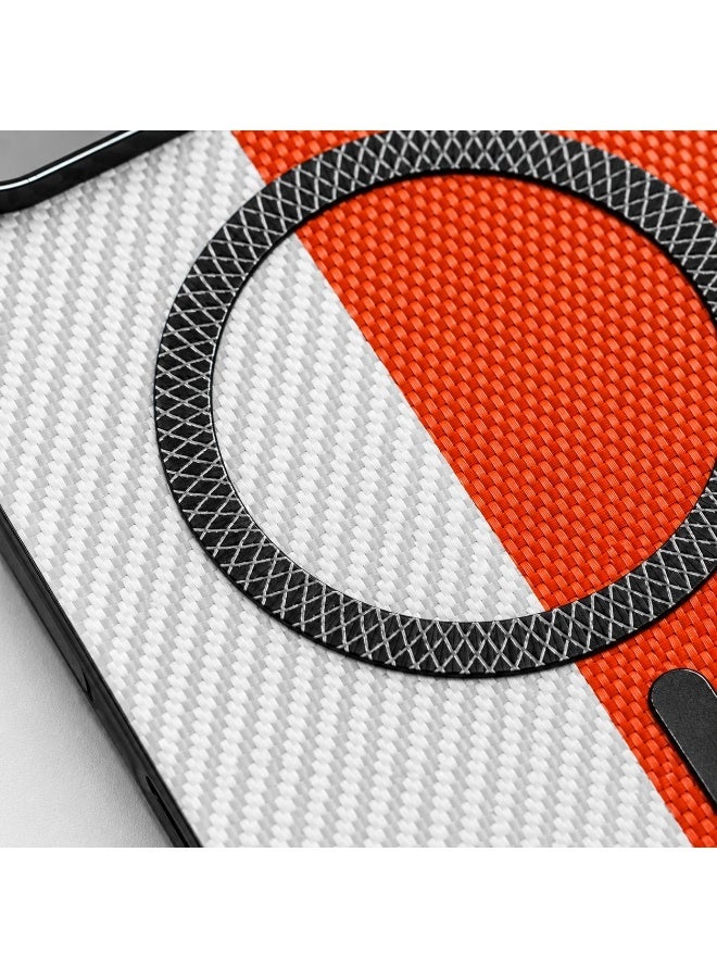 Cmax Luxury MagSafe Case with Metal Camera Protection for iPhone 16 Pro Max – orange - Image 4