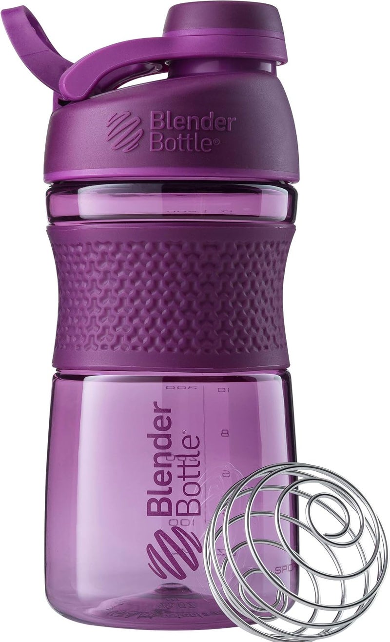 BlenderBottle Sportmixer | Protein Shaker cup | Diet Shaker | Water Bottle | with BlenderBall | 590ml - plum - Image 1