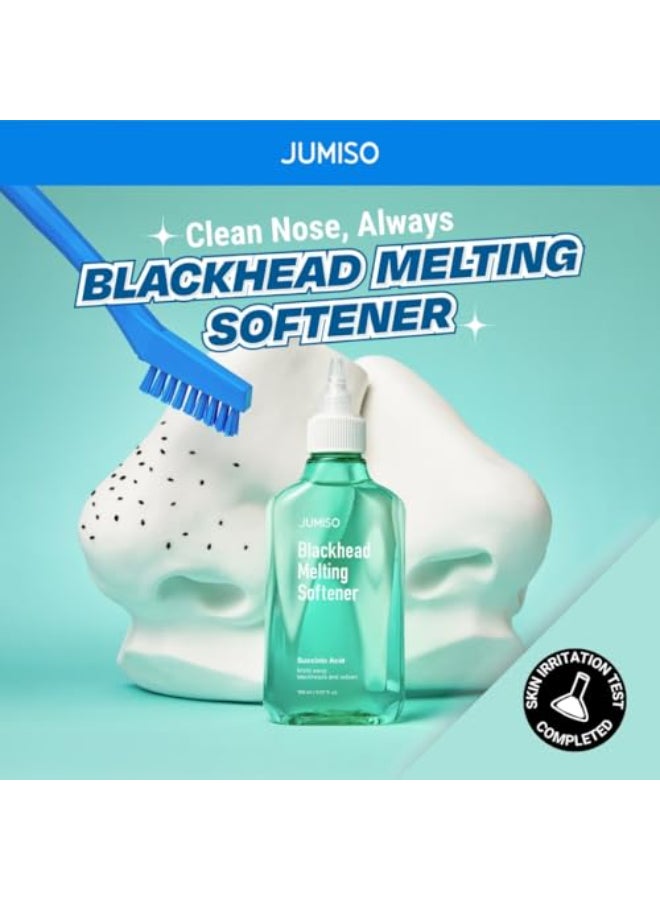 JUMISO Blackhead Melting Softener Kit 150ml507 fl oz 40 Pads 10 Swabs Succinic Acid PHA Pore Solution Gently Dissolves Sebaceous Filaments Strawberry Nose No Pulling Strips - Image 3