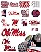 PartyKandy Ole Miss Stickers for Gift Car Water Bottle Laptop and Phone for Mississippi Football Fans and University Graduates Ole Miss Rebels - Image 2