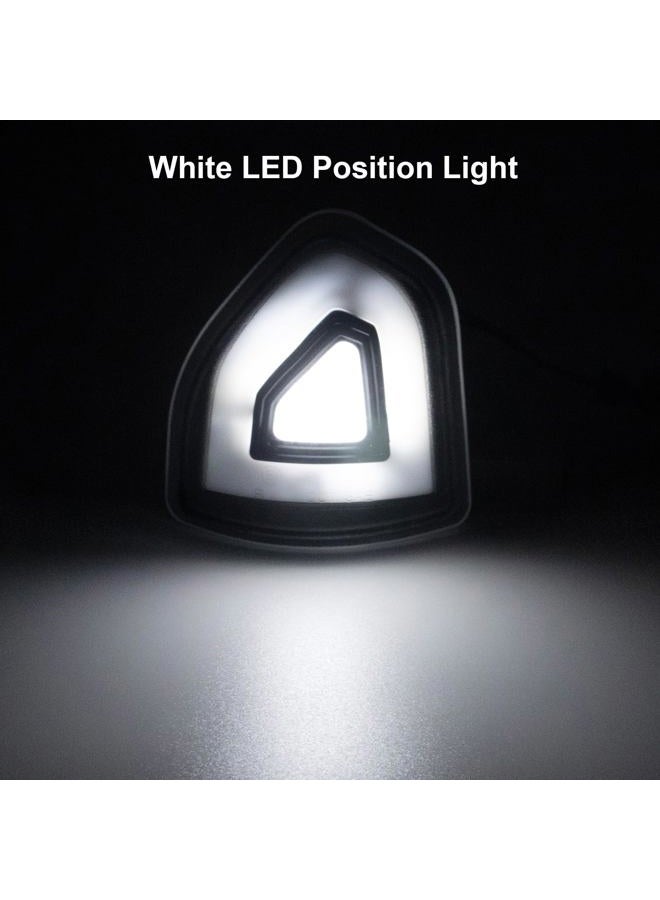 SHINEFIT LED Towing Mirror Light Compatible with 2021 2022 2023 RAM 1500, Amber Turn Signal Light White Position Lamp for 2019-2022 RAM 2500 3500 - Image 3
