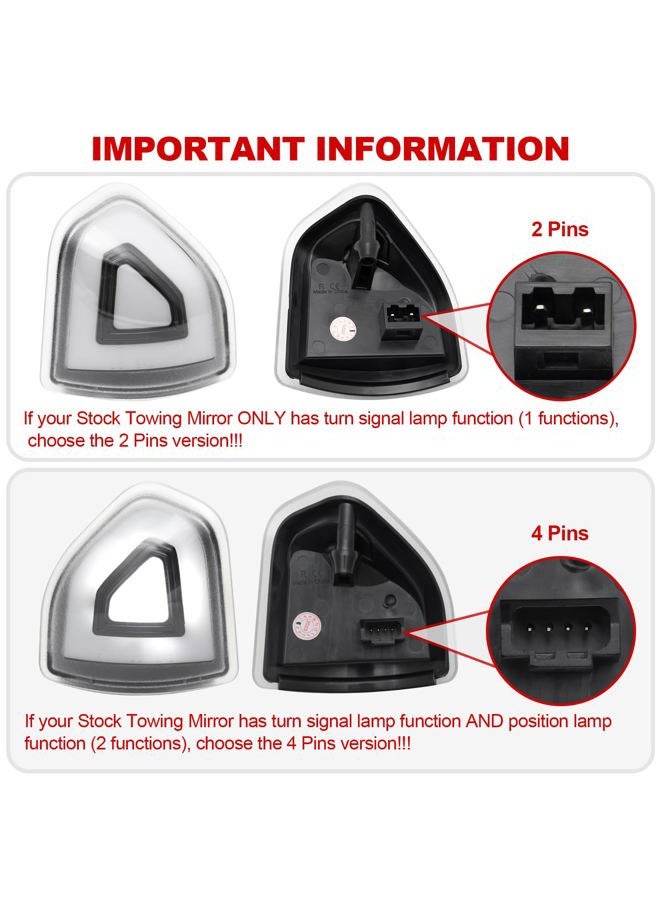 SHINEFIT LED Towing Mirror Light Compatible with 2021 2022 2023 RAM 1500, Amber Turn Signal Light White Position Lamp for 2019-2022 RAM 2500 3500 - Image 5