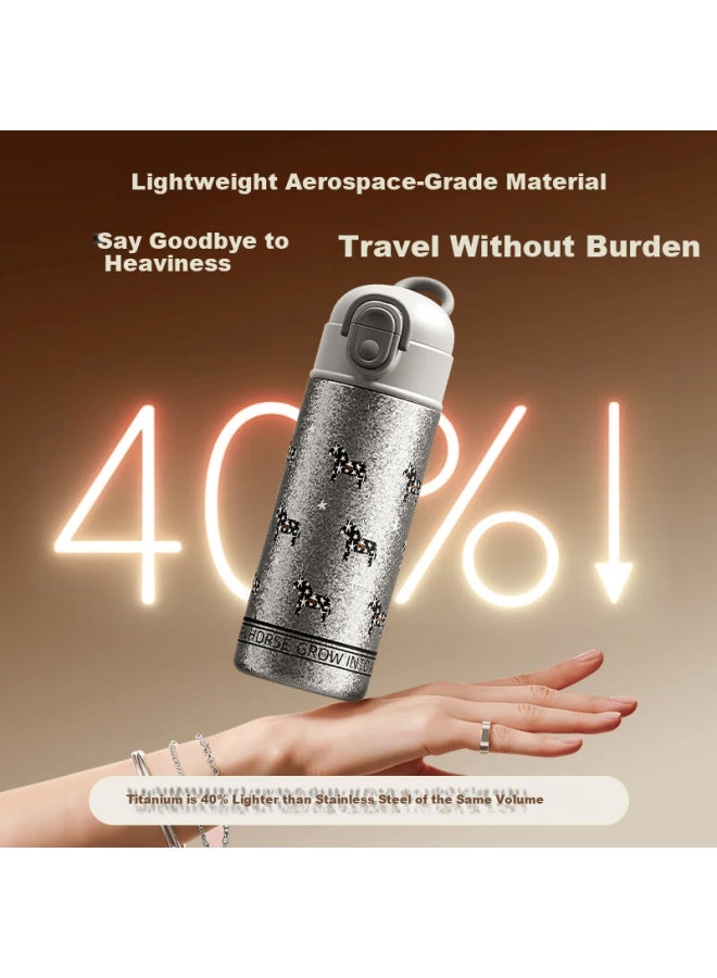 Relea Pure Titanium Children's Insulated Water Bottle Portable Straw Cup For Boys And Girls Primary School Students March 8th Gift - Image 3