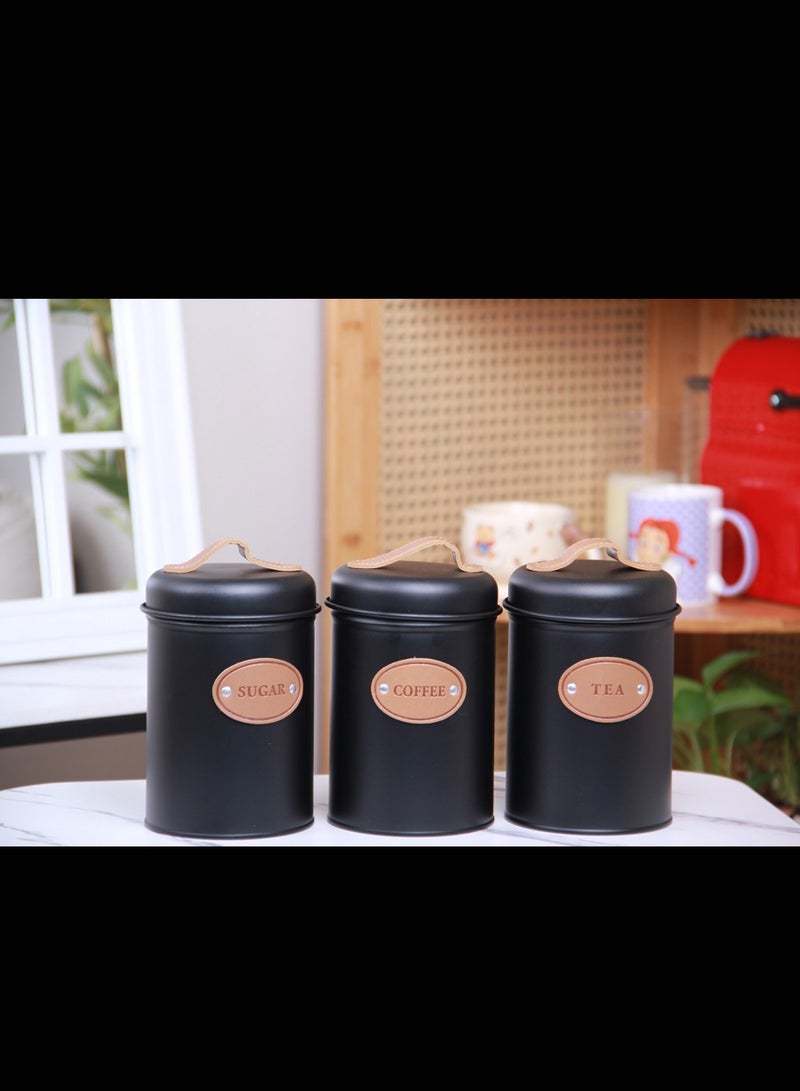 MARS Q Sugar, Tea and Coffee Storage Jars Set - Image 1