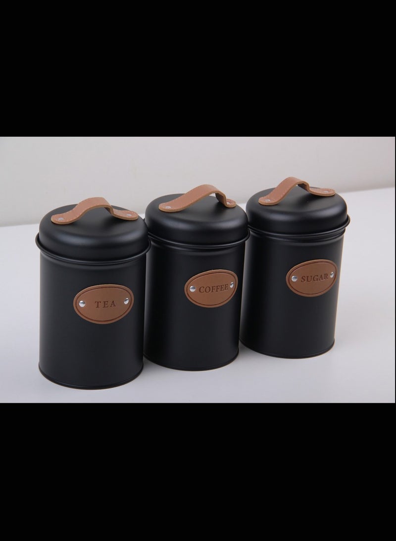MARS Q Sugar, Tea and Coffee Storage Jars Set - Image 3