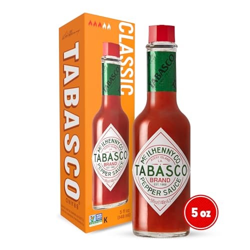 TABASCO Brand Original Red Pepper Hot Sauce, Medium Heat, Glass Bottle, Classic & Versatile Flavor, Three Simple Ingredients, Great for Dips, Tacos, Eggs, Pizza, Oysters & More, 5 Fl Oz (Pack of 1) - Image 2