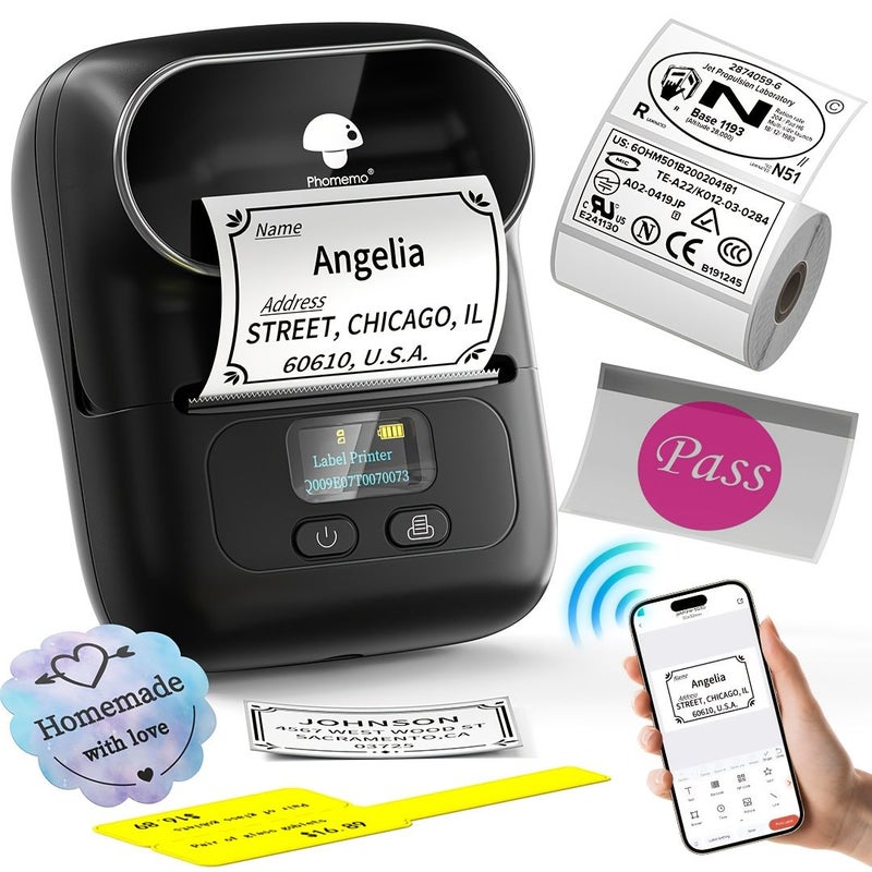M110 Portable Thermal Bluetooth Printer White - Image 3