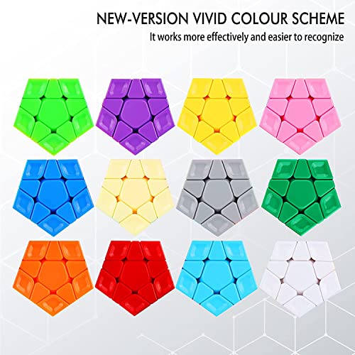AUTHFORT Moyu Mofangjiaoshi Cubing Classroom Meilong M 3X3X12 M Megaminx Dodecahedron 3X3 Gigaminx M Cube 12 Surface Version (Speed Cube Megaminx), Kid - Image 5