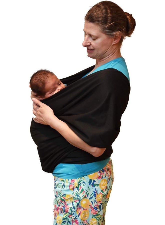 Simply Essential Solutions حمالة الأطفال: قماش قطن ناعم، مرن، وقابل للتنفس، حمالة أطفال، غطاء للرضاعة للاستخدام مع حديثي الولادة حتى toddlers: توزيع الوزن بشكل متساوٍ لراحة أكبر في الحمل - Image 1