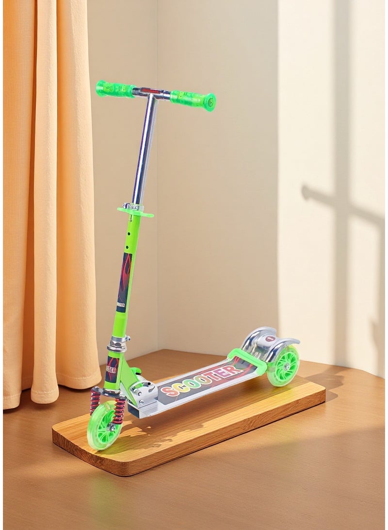 EASY FUTURE Foldable Kids Scooter with Height Adjustable Handle, Rear Brake & LED PU Wheels – Kick Scooter for 3 to 8 Year Olds - Image 1