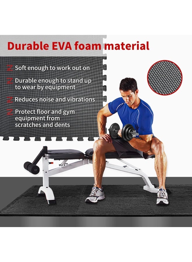 PROIRON حصيرة تمارين برو إيرون السميكة المتشابكة 2 سم لحماية الأرضيات 6 قطع / 24 قدم مربع حصائر EVA الكبيرة لصالة الألعاب الرياضية 60x60 سم (24" × 24") - Image 3
