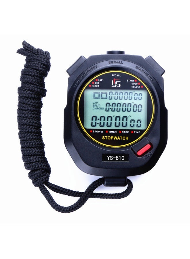 Generic YS-810 Yisheng 10~100 Stopwatch Timer Sports Training Running Students Exercise Referee-Display Accuracy:Ys-8120 Black 120 Memories  - Image 5
