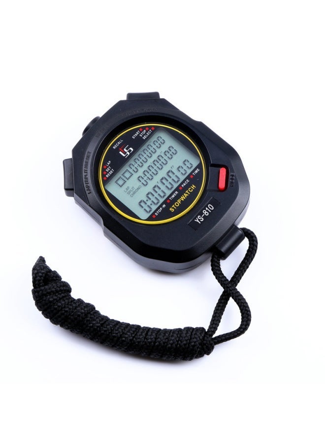 Generic YS-810 Yisheng 10~100 Stopwatch Timer Sports Training Running Students Exercise Referee-Display Accuracy:Ys-8120 Black 120 Memories  - Image 2