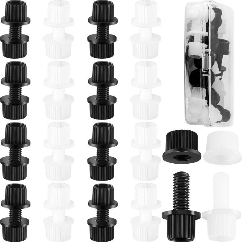 16 Pairs Motorcycle Nylon License Plate Cover Screws License Plate Holder Bolts for Motorcycle and Bike Fastening Plates Frames and Covers