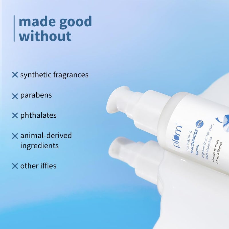 Plum Rice Water & 10% Niacinamide Serum | 50ml | Full Size - Image 4