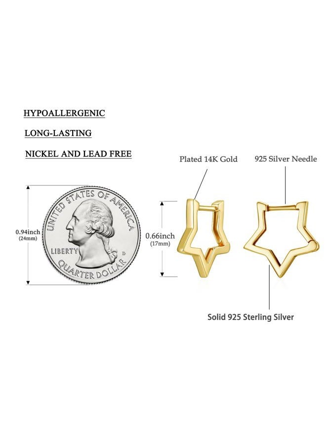 BISAER 925 Sterling Silver Cute Hoop Earrings for Women Hypoallergenic Small Sleeper Tragus Hoop Earrings Cartilage Jewelry Gifts, Sterling Silver, Cubic Zirconia - Image 2