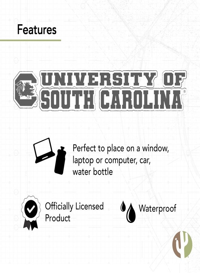 Desert Cactus University of South Carolina Gamecocks Sticker USC Cocky Name Logo Vinyl Decal Laptop Water Bottle Car Scrapbook (8 Inch Sticker) - Image 4