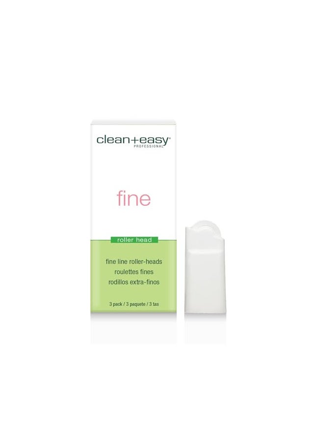 Clean + Easy Clean + Easy Fine Roller Head For Facial Hair Removal, Roll-On Waxing System, 3-Pack  - Image 1