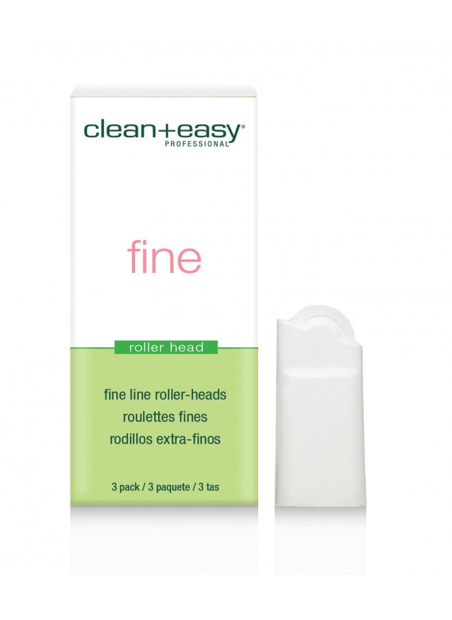 Clean + Easy Clean + Easy Fine Roller Head For Facial Hair Removal, Roll-On Waxing System, 3-Pack  - Image 2