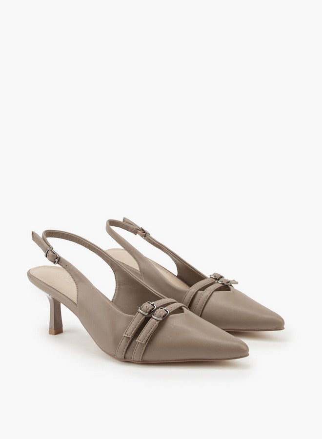 فلورا بيلا من شو إكسبرس حذاء بكعب عريض مزين بإبزيم - Image 3