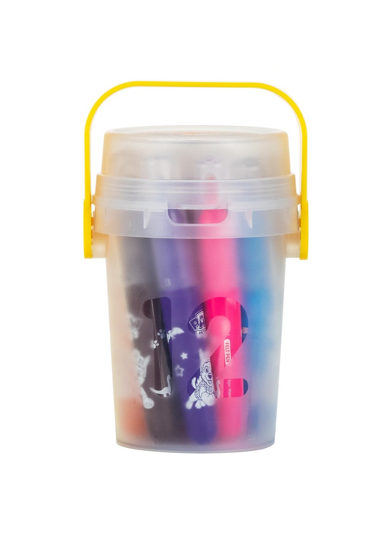 Deli Deli EC154-12 Felt Pen Paw Patrol Edition – 12 Assorted Colors - Image 2