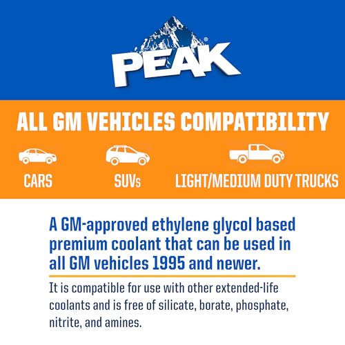 PEAK DEX-Cool® Antifreeze + Coolant, Premium Engine Coolant with Antifreeze, Car Antifreeze Coolant Mixture for GM Vehicles, 1 Gallon - Image 2
