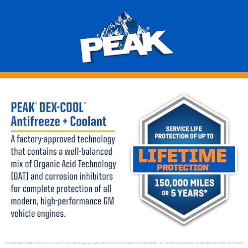 PEAK DEX-Cool® Antifreeze + Coolant, Premium Engine Coolant with Antifreeze, Car Antifreeze Coolant Mixture for GM Vehicles, 1 Gallon - Image 3