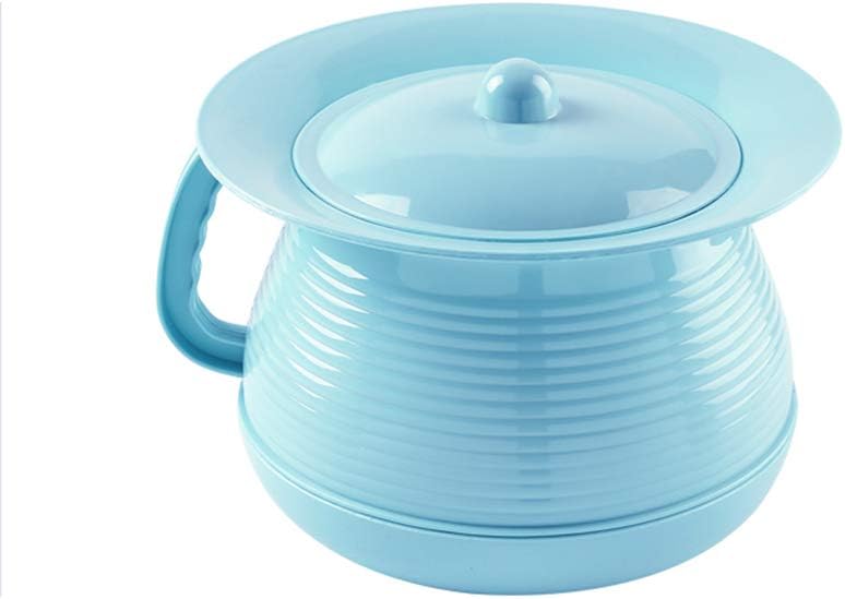 OOCOME Chamber Pot Bedpan Urinal Bottle Urine Pots Potty Pee Bucket Bedside Urinal with Lids to Prevent Odors, Suitable for Kids, Women and Men (Blue) - Image 1
