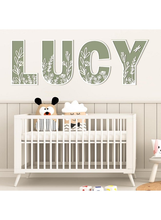 Longan Craft Layered 12 Inch Large Wooden Letters for Wall Decor, Flowered Paintable Wooden Nursery Letters for Crafts Wood Alphabet Letter A for Birthday Boho Nursery Name Sign Wedding Home Decoration - Image 4
