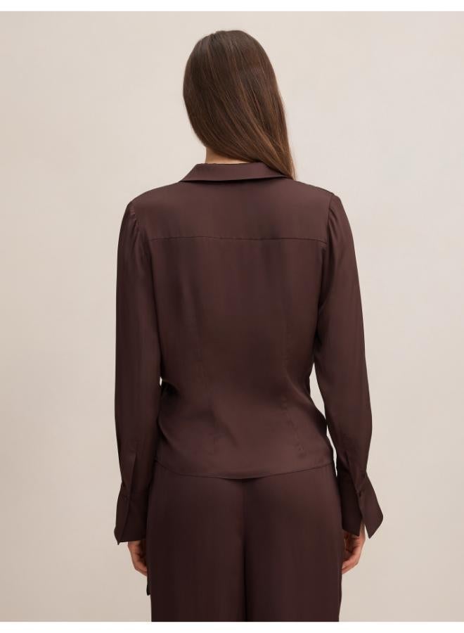 forever new Maude Asymmetrical Drape Shirt - Image 2