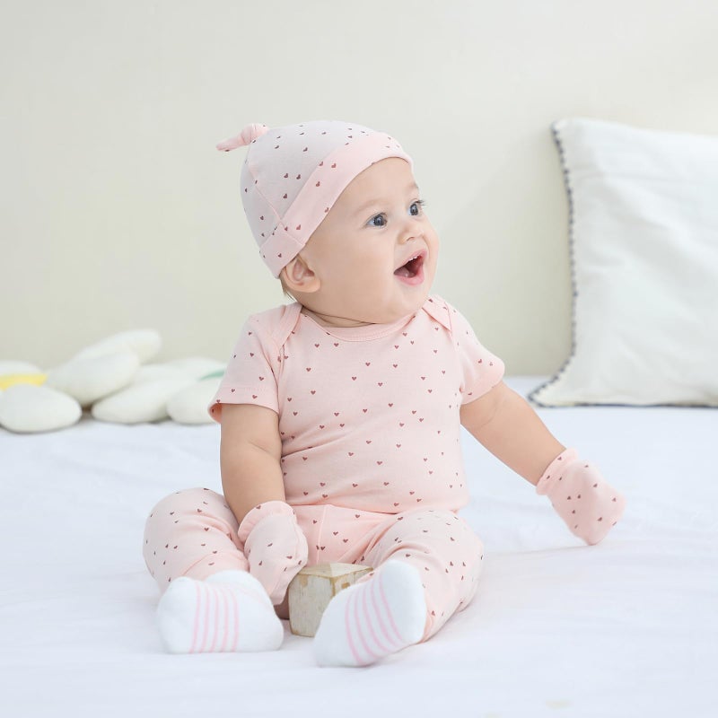 Ruliby Baby Girl Bodysuit and Pant Set Cotton Soft Newborn Clothes Outfits 6-9 month - Image 4