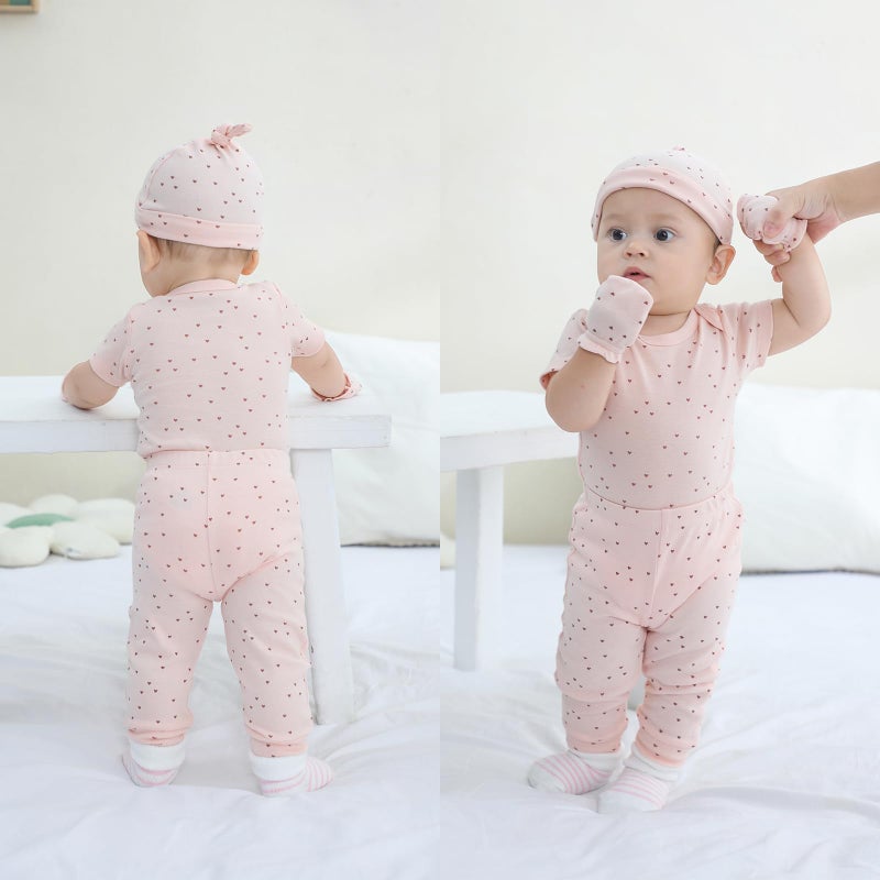 Ruliby Baby Girl Bodysuit and Pant Set Cotton Soft Newborn Clothes Outfits 6-9 month - Image 5