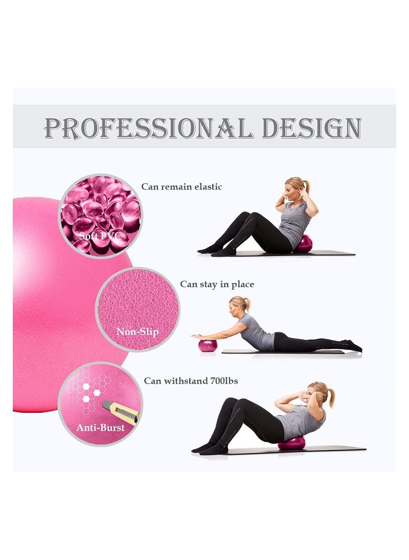SYOSI 2Pcs Small Pilates Ball Therapy Ball Mini Workout Ball Core Ball 9 Inch Small Exercise Ball Mini Bender Ball Pilates Yoga Workout Bender Core Training and Physical Therapy  - Image 3