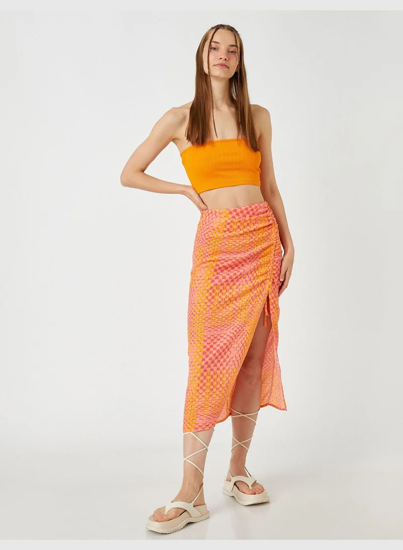 KOTON Midi Skirt Shirred