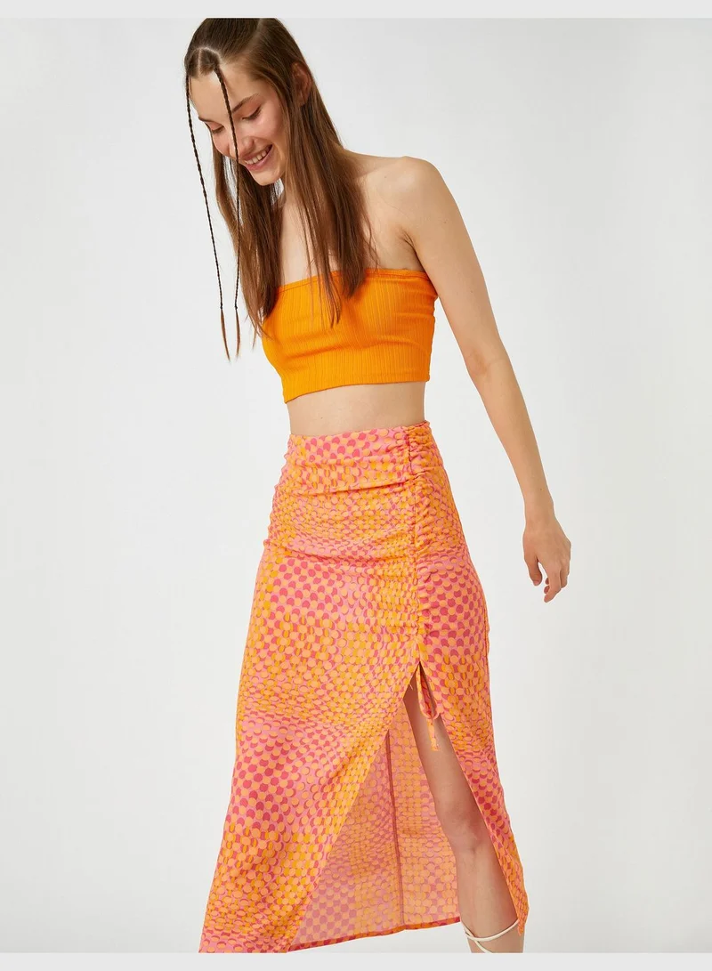 KOTON Midi Skirt Shirred