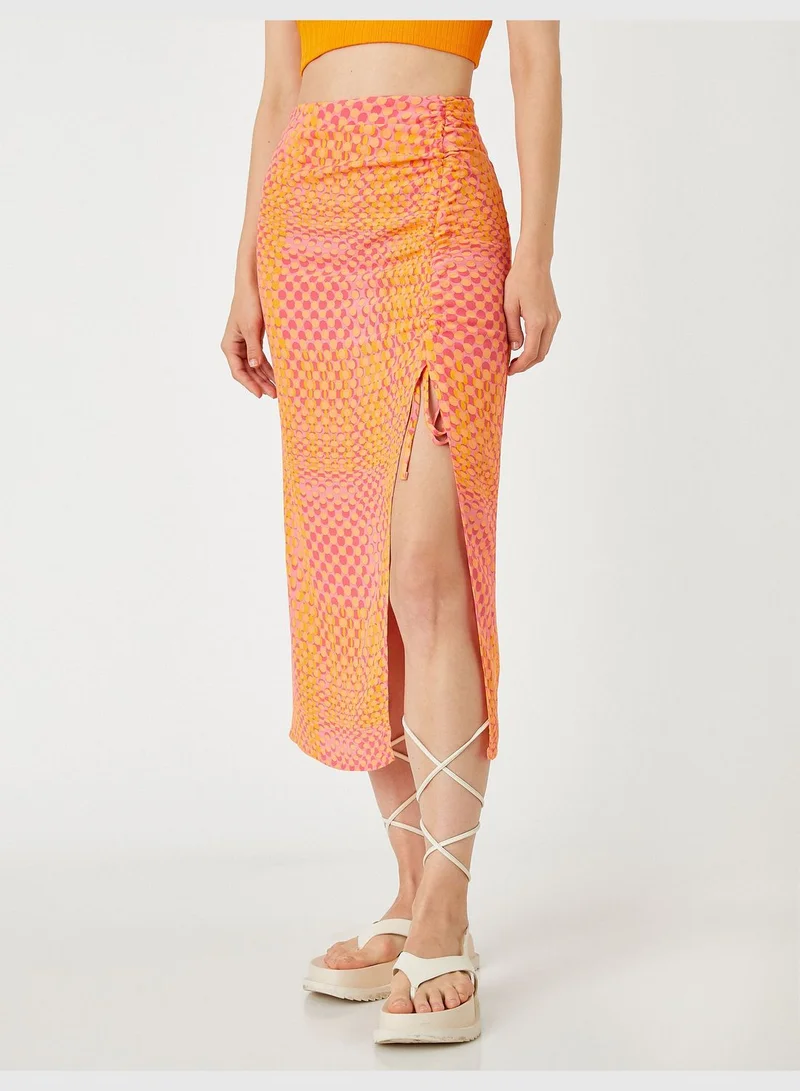 KOTON Midi Skirt Shirred