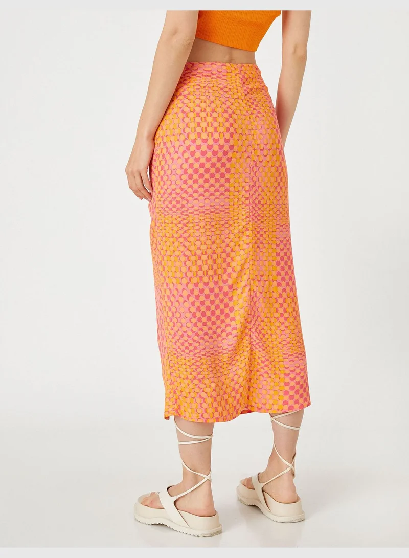 KOTON Midi Skirt Shirred